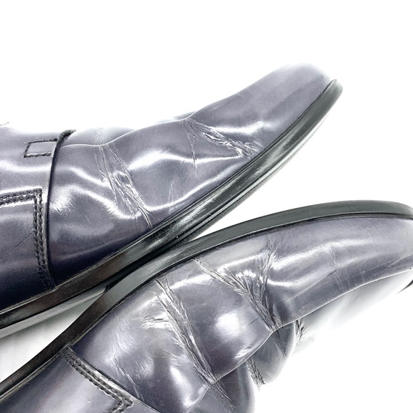 Prada Gray Marble Patent Leather Loafers Men - Picture 11 of 16